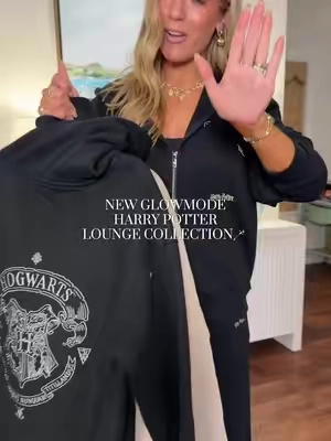 HAPPY HARRY POTTER SZN TO ALL WHO CELEBRATE🍁🕯️🪄🦉✨& this isn't even HALFFF of the collection!👏🏻 sooo freaking high quality and comfy! Wearing size M in everything but the bras (a small in those!) run!! #glowmode #harrypotter #fallfashion #spookyseason #sweatset @Glowmode 