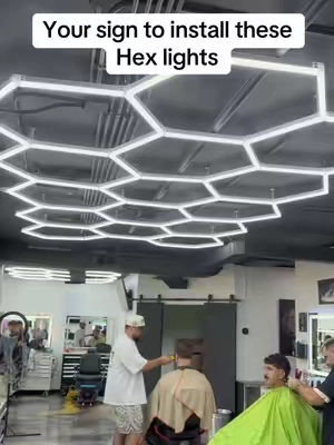 Gotta be the cleanest looking barber shop I stepped into @Legends Barbershop #barber #barbershop #lighting #garagelight #tintshop 