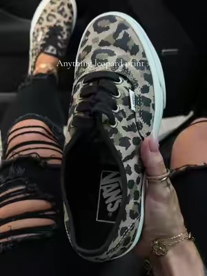 Finally back in stock leopard print tie lowtops. @vans #vans #leopardprint #offthewall 