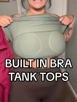 The large bust approved built-in bra tank top just got even better!  #attraco #builtinbra #builtinbratanktop #builtinbratop #tanktop 