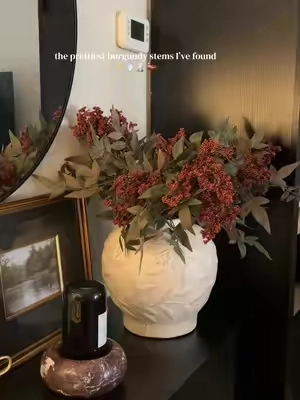 these burgundy stems are everything🪔  #stems #homedecor #burgundystems #floraldecor #homedecorideas 