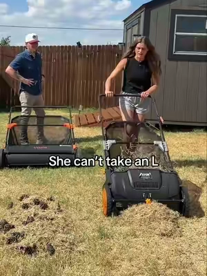 One is clearly NOT like the other… #lawnsweeper #lawncare #fall #yardwork #homehacks 