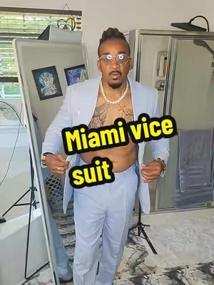 talk about a Miami vice linen two-piece suit. have you looking too cool! #Miamivicesuit #linensuit #twopiecelinensuit #bluesuit #mensfashiontips 