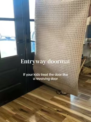 Because apparently wiping your feet is optional in this house 😂 #BusyMomLife #HomeFinds #CleanHomeTips #EntrywayIdeas #MomApproved