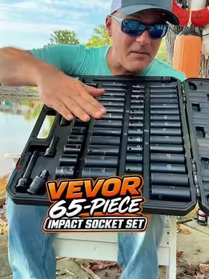 VEVOR 65-Piece Impact Socket Set | Cr-V Alloy Steel Deep & Shallow Sockets with Ratchet & Accessories for Automotive, Mechanic & Garage Use Upgrade your toolbox with the VEVOR 65-Piece Impact Socket Set, built for automotive repair, mechanic work, garage projects, trucks, cars, equipment, and everyday DIY jobs. This heavy-duty socket wrench set features durable Cr-V alloy steel impact sockets with a wide selection of sizes, plus a ratchet and useful accessories all organized in a convenient carrying case. Great for mechanics, DIYers, farmers, automotive work, equipment maintenance, garage projects, roadside repairs, and anyone wanting a complete impact socket set ready for tough jobs. Keep everything organized in one case and have the socket sizes you need when it’s time to get to work. VEVOR impact socket set, 65 piece socket set, impact sockets, deep impact sockets, shallow impact sockets, Cr-V socket set, socket wrench set, mechanic tool set, automotive tools, car repair tools, garage tools, impact wrench sockets, ratchet socket set, truck repair tools, farm tools, DIY mechanic tools #VEVOR #ImpactSockets #SocketSet #MechanicTools #AutomotiveTools 