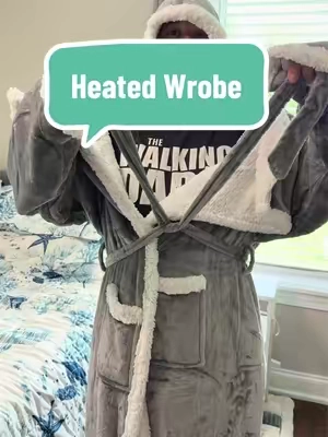 A heated wearable blanket that wraps you up while keeping your hands free. #summerfinds #TikTokshopbacktoschool #WearableHeatedBlanket #CozyFinds #ColdWeather 