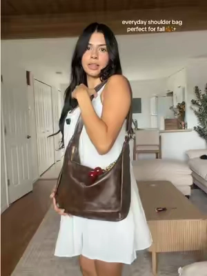 affordable everyday slouchy shoulder bag #fallfashion #shoulderbag #purse #slouchybag #tiktokshopcreatorpicks 