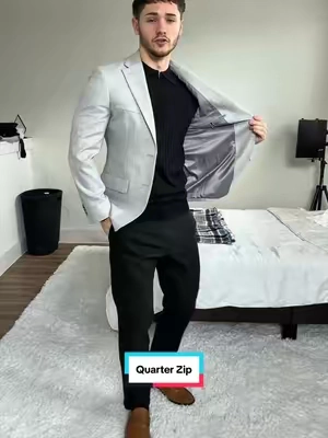 For the price, these classy quarter zips are super impressive #menswear #mensstyle #oldmoney #oldmoneyaesthetic 