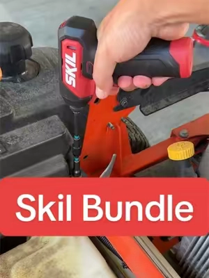 The SKIL PWRCORE GO Power Driver and Dual Drive Ratchet bundle comes with accessories and carrying cases for both tools. #SKILTools #PowerTools #ToolTok #CordlessTools #DIYTools