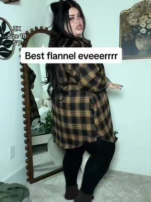 Obsessed. Add it to any of your fall fits. You can’t go wrong. @Blooming Jelly #fallfashion #plussizefashion #flannel #layeringoutfits #curvyfashion 