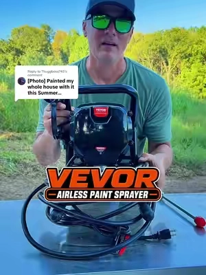 Replying to @Thuggboss745 VEVOR 3000 PSI Airless Paint Sprayer | 750W Electric High Pressure Paint Sprayer for Walls, Houses, Fences, Decks, Cabinets & DIY Projects Take on painting projects faster with this VEVOR 3000 PSI Airless Paint Sprayer. The powerful 750W electric motor delivers high-pressure spraying for smooth, efficient coverage on walls, ceilings, fences, decks, cabinets, doors, furniture and more. Great for homeowners, DIY projects, remodeling, property maintenance and larger painting jobs. VEVOR airless paint sprayer, 3000 PSI paint sprayer, 750W electric paint sprayer, high pressure paint sprayer, house paint sprayer, wall paint sprayer, fence paint sprayer, deck paint sprayer, cabinet paint sprayer, exterior paint sprayer, interior paint sprayer, DIY painting tools, home improvement, painting equipment #VEVOR #AirlessPaintSprayer #PaintSprayer #HomeImprovement #DIYTools 