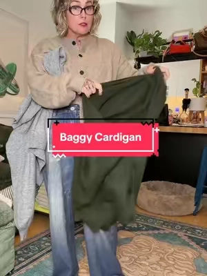 Seriously 😳 though please go down 2 sizes 😂😂😂 #fallcardigan #oversizedcardigan #tiktokshopcreatorpick #TikTokshopbacktoschool 
