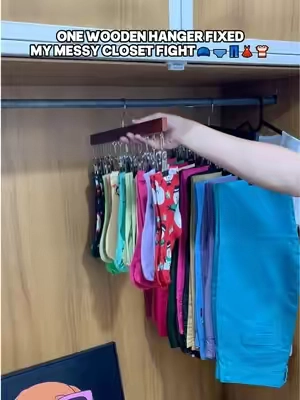 This small hanger replaced 12 regular hangers in my closet.#SpaceSaving #WardrobeStorage #HomeHacks #sohochic#MustHaveHome 