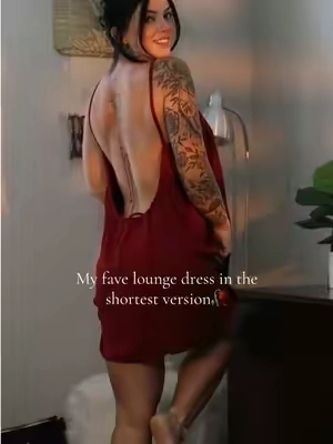 Something about the wine red color🥀🍷 #backless #loungedress #comfywear 