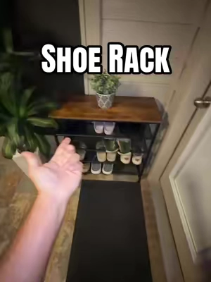 Beautiful Metal Frame Shoe Rack