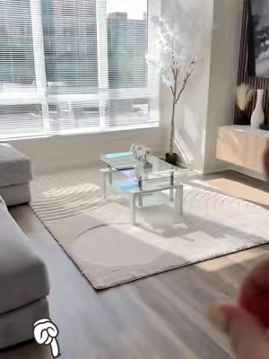 Alfombra minimalista lavable ✨dale un look diferente a tu sala 😍👆#alfombra #cozzy #sala #homedecor #ideas 