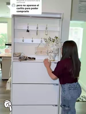 Respuesta a @la yuni.la real zapatera minimalista nuevo diseño con ganchos 😍👆decora tu espacio y organiza la entrada de tu hogar 👟👠#cabinet #shoes #homedecor #ideas #blackfriday 