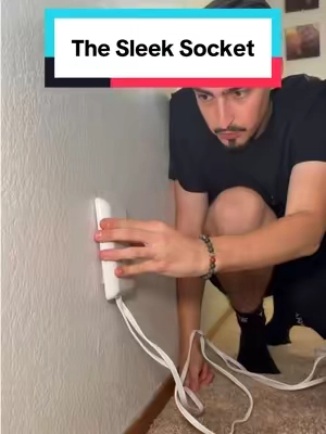 Don't burn your house down with crowded cables! Finally a safe solution for flush furniture! #sleeksocket #homehacks #extensioncord #homeorganization #tiktokshopcreatorpicks 