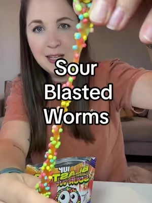 The texture of these is SO GOOD #1upcandy #sourworms #candyworms #sourblastedworms 