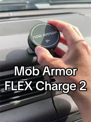 Mob Armor FLEX Charge 2 magnetic wireless charger with Qi2, MagSafe compatibility and up to 15W charging. #MobArmor #WirelessCharger #Qi2 #MagSafe #PhoneMount