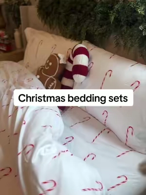 everything you need to make a magical Christmas bedroom #christmasbedding #christmas #bedding @CGK Linens 