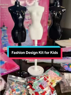 The smile on her face when she creates a dress she loves is truly priceless 🥹 #fashionistababy #fashiondesignerkit #giftideasforgirls #activitiesforkids #giftsforkids 