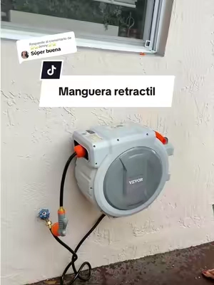 Respuesta a @⭐️⭐️Jenny⭐️⭐️ VEVOR Retractable Garden Hose Reel, 5/8 Inch x 100 ft Wall Mounted Heavy Duty 100 ft Hose, 9-Spray Settings Nozzle, Adjustable Length Lock, Upgraded Slow Return System, 180° Swivel Bracket, 600psi Burst, for Washing Car#SohoChic #tiktikshopcreatorpicks #TikTokshopbacktoschool #retractablehose 