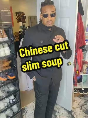 Chinese cut slim suit looking like the final boss off a movie 🔥 #chinesesuit #slimsuit #twopieceblacksuit #blacksuit #menssuits 