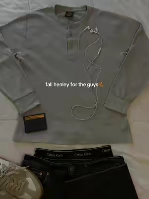 Got yall fellas #menshirt #henley #fall 