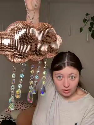 I love the way I feel when I see it 🙂‍↔️🪩💗✨ #roomdecor #discoball #rainbowmode #homedecor #suncatchers 