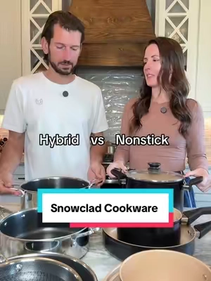 Once you’ve tried hybrid pots and pans you won’t be going back to nonstick #snowclad #potsandpans #nonstickcookware #nonstickpans #tiktokshopcreatorpicks 