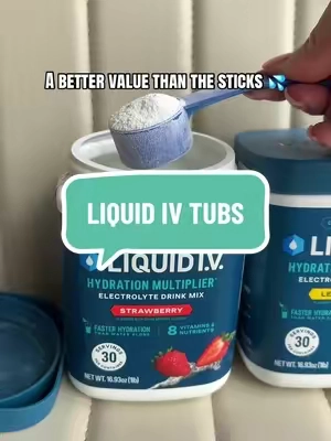The multi serve tubs are a better deal than the sticks 🚨 @Liquid I.V. ##electrolytes##hydration