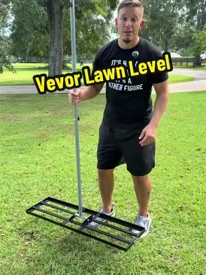 A wide lawn leveling tool for spreading sand and soil during yard renovation projects. #vevorsuperbrandday #toolupgrade  #summerfinds #TikTokshopbacktoschool #YardLeveling