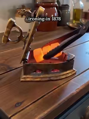 Can’t believe people are still ironing clothes with this old iron in 2026!😮 #steamer #ironing #homehacks #girl #women