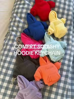 omg you better check out like right now if you want these! @Comfrt the mine hoodie squishy keychains sold out FAST last time! 
