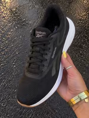 black goes with everything 🏴🖤@QVC, Inc #reebok #sneakers #womenssneakers #walkingshoes