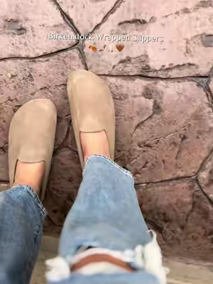 Birkenstock suede wrapped low profile slippers but honestly you can wear them with anything from jeans/leggings to your comfy cozy clothes around the house 🤎🍂🧦🕯️ #birkenstocks #slippers #clogs #hsn @HSN, Inc 