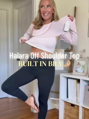 BUILT IN BRA + COVERS THE BOOTY 🍑! *SIZE DOWN for the best fit! 👏🏼👏🏼👏🏼 In a small, 34B, 140lb, 5’6” @Halara_official #halara #halaralistens #autumnoutfits #TikTokShopFallDealsForYou #builtinbra 