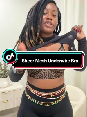 Leopard print AND support?! 😍🐆 The coverage, the shape, the fit! This sheer mesh underwire bra is giving everything it needs to give. A cute bra that deserves to be seen! #falldealsforyou #falldealsforyou #hsiabra #brareview #sohochic 