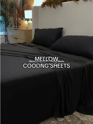 dark, moody, and icy cold ❄️🖤🌚 @Mellow Sleep #mellow #coolingsheets #bedsheets #moodyaesthetic #bedroominspo 