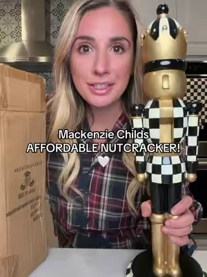This short nutcracker is a beautiful piece for the holidays! #christmasdecor #mackenziechilds #holidaydecor @QVC, Inc 