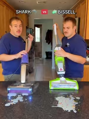 What’s the better top-rated vacmop? SHARK or BISSELL? #vacmop #mopping #vacuummop #steamcleaning #sharksteampickup 