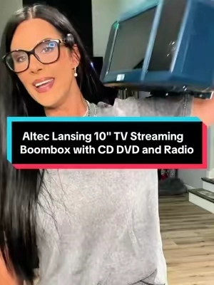 927  Altec Lansing 10" TV Streaming Boombox with CD DVD and Radio @@QVC, Inc##TiktokShopCreatorPicks##TiktokShopFallDealsForYou##tiktokshopblackfriday