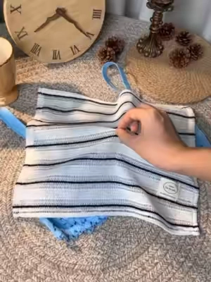 Stripes and a flash of blue lace at home A striped knit layered over blue lace. Textured, warm, and nowhere to be this afternoon. #hsiabra #DealsforYouDays #BlueLace #LaceBra #Y